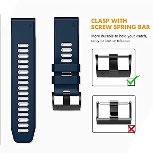 Аехон 26 22мм Официјален Ист Став Ремен Силиконски Часовник За Гармин Феникс 6Х 6 6с Про 5Х 5 Плус Хр Brуро Нараквица За Брзо Ослободување