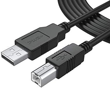 PWR 25FT Дополнителен долг USB-2.0 кабел Тип-А до тип-Б високо-брзина на кабелот за аудио интерфејс, тастатура MIDI, USB микрофон, миксер, звучник,