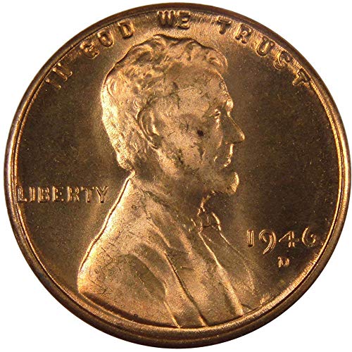 1946 Г Линколн Пченица ЦЕНТ Бу Нециркулирани Нане Држава Бронзен Денар 1с Монета