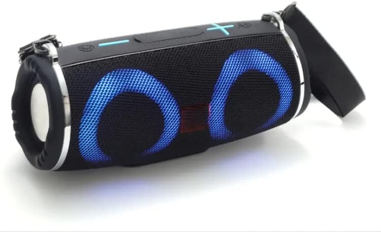 Звучници за Bluetooth T&G - Напредни звучници Bluetooth безжичен со RGB светлина - Bluetooth звучник отпорен на вода со лента за рамо - звучник што може да се полни со функција за USB Play
