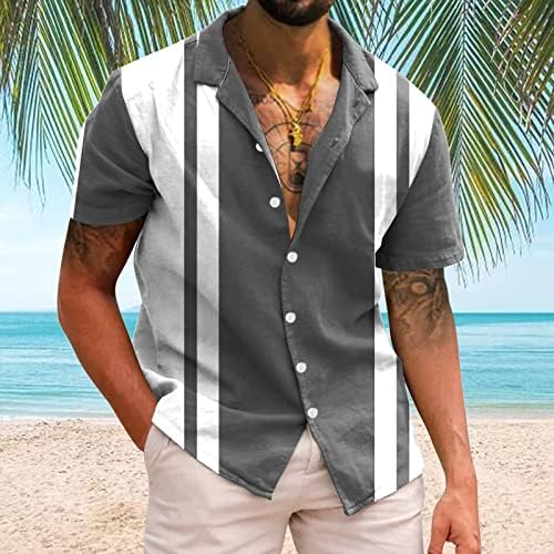 2023 нови мажи случајни кратки ракави пролетно лето лето на вратот на вратот 3Д печатени кошули модни врвни кошули со блузи долги