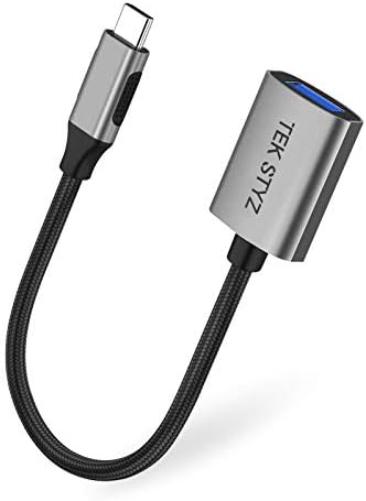Адаптерот TEK Styz USB-C USB 3.0 работи за Sony Xperia XZ1 OTG Type-C/PD машки USB 3.0 женски конвертор.