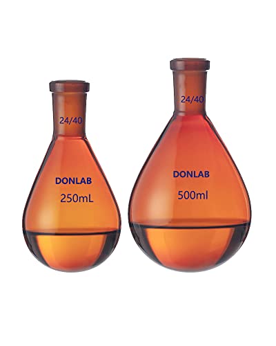 DONLAB FLK-05-5000 Astm STD Стакло 5000ml / 5L 24/40 Заеднички Обновување Колба Тежок Ѕид Еден Врат Круг Дното Испарување Колба