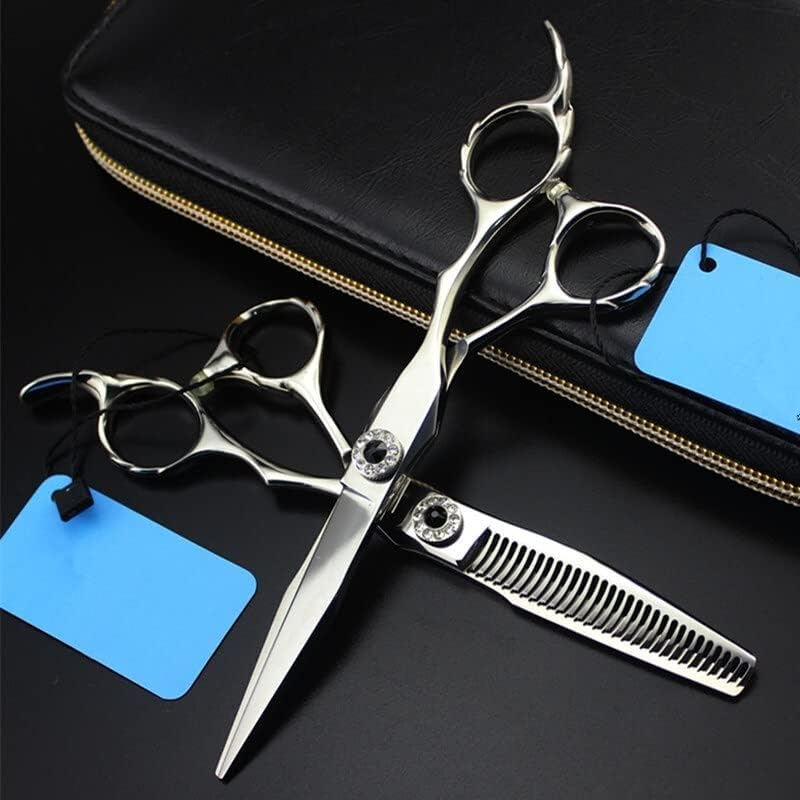 Ножици за сечење коса, 6 инчен професионален јапонски челик сечење ножици за коса сечење ножици за разредување на берберски салони фризерски