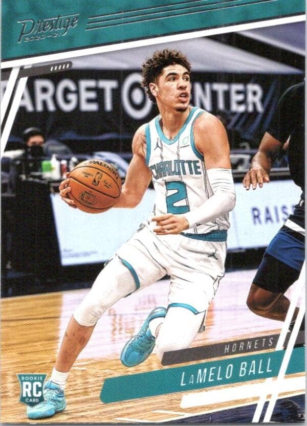 Lamelo Ball RC 2020-21 Panini Chronicles Prestige 72 Rookie NM+ -MT+ NBA кошаркарска картичка Хорнетс