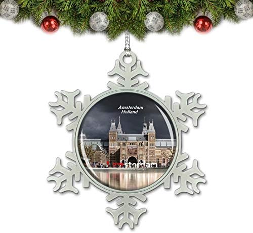 Умсуфа Холанд Риксмузеум Амстердам Божиќ украс за украсување Дрво за кристал метален сувенир подарок