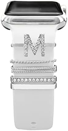 5pcs Декоративни прстенести јамки за Apple Watch Iwatch Ultra Series 8 7 6 5 4 шарми, метални додатоци за шарм на дијаманти за