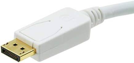 Видео кабел Monoprice - 3 стапки - бел | 28awg Приказна за прикажување на кабел VGA, конектори позлатени