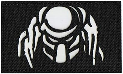 Темен предатор Алиен морал инфрацрвен ир рефлективен лепенка тактички елек амблем амблем јамка за прицврстување на јамка за прицврстување на воената униформа арм