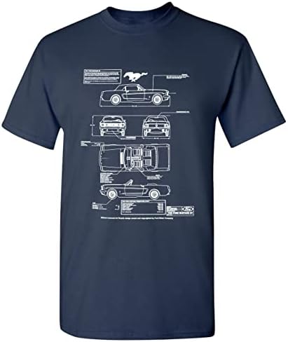 1966 година Форд Мустанг ГТ Планот маица Американска класична машка кошула за новини