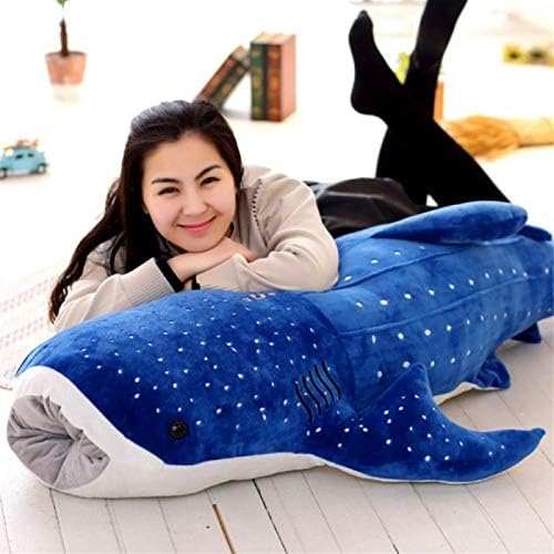 Uongfi голема мека ајкула кадифен играчка голема креативна сина кит кадип мека ајкула морска риба плишана перница симпатична кукла