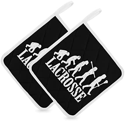 Lacrosse Evolution Graphic Lacross Player STOT држачи за кујнски отпорни на топлина Потол, топли влошки за печење за готвење