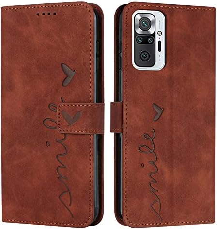Заштитна футрола компатибилна со врежана шема Xiaomi Redmi Note 10 Pro кожа паричник Телефонски картички држач за слот за картички флип телефонски