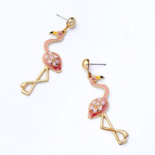 Обетки од амосфун фламинго облик на уши, обетки обетки за накит украси за уши декорација за девојки дама женска забава декортирање на