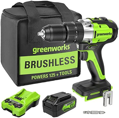 Greenworks 24v Trubrushless ® 1/2 Чекан Вежба 4.0 Ах Батерија И Полнач Вклучени, DDG402