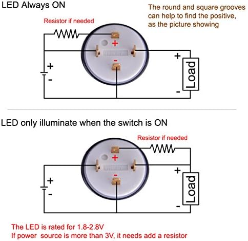 Вклучен прекинувач на копчето Ulincos® Моментно притискање U19D1 1NO SPST сребрена школка од не'рѓосувачки челик со црвен LED прстен