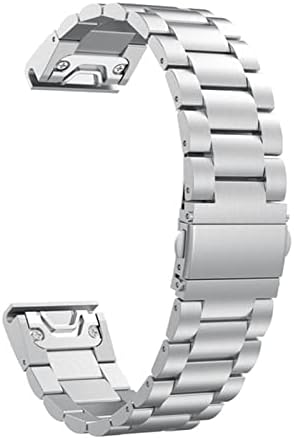 Метална лента за метали за часовници за метал за Garmin Fenix ​​7 7s 7x 5x 5 6x 6pro 3hr EasyFit Брзо ослободување на нараквица од не'рѓосувачки