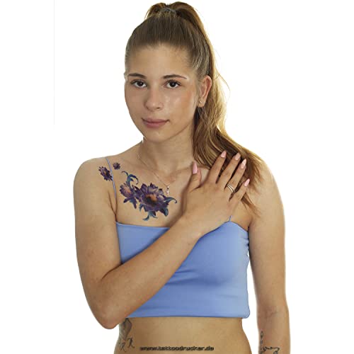 1 х Цвет Тетоважа-Мотив Во Сино-Привремена Тетоважа На Телото-ТЛ283