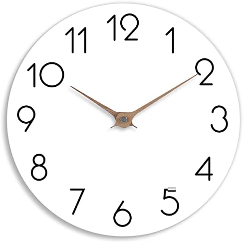 цицининц 14 Инчен Ѕиден Часовник - Дрвени Тивки Ѕидни Часовници Работат Без Отчукување, Модерен Едноставен Часовник За Бања,