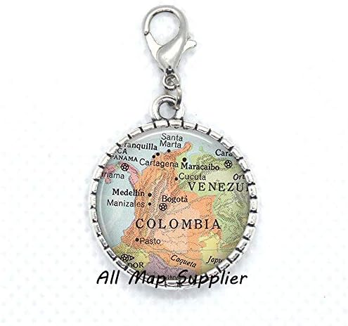 AllMapsupplier Fashion Zipper Повлечете ја колумбија мапата јастог затворач, влечење на патент во колумбија мапа, затворач на јастог