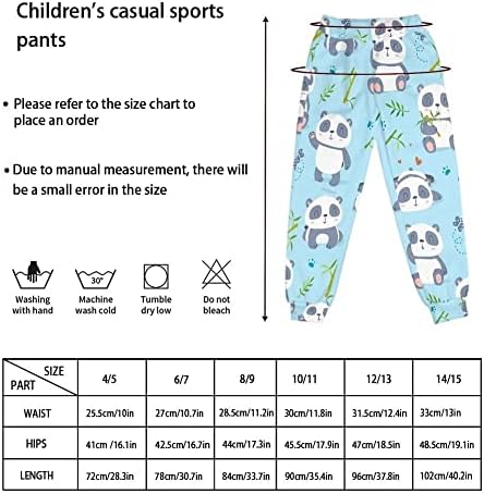 Coloranimal мали деца девојчиња момчиња спортски џемпери со џебна еластична половината атлетска панталона со големина 4-15 години