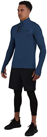 TCA машки фузија Pro Quickdry Долг ракав со полу-зип кошула