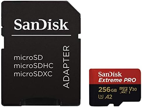 Sandisk 256gb Микро SDXC Мемориска Картичка Екстремни Про Работи Со GoPro Херој 8 Црна, Макс 360 Акција Cam U3 V30 4k Класа 10 Пакет со 1 Сѐ, Но Stromboli Microsd Картичка Читач