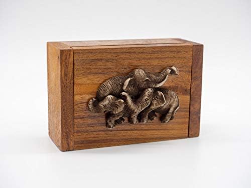 Слонови Гроздобер Тајландски Тиково Дрво Кутија За Складирање Накит Декорација