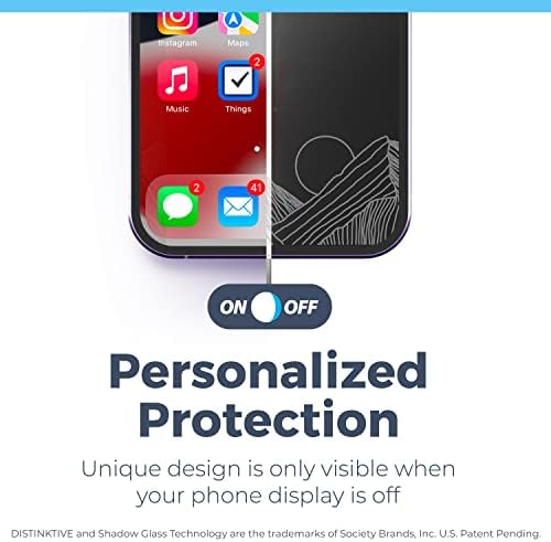 Теорија на моќност Iphone 14 Pro Заштитник На Екранот, Персонализирано Препознатливо Стакло Со Уметнички Дела Што Исчезнуваат, Вклучува Лесен Послужавник За Инсталирањ