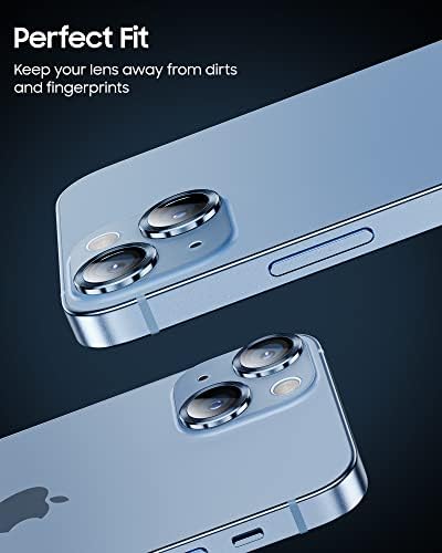 БЕНКС Дизајниран За Iphone 14 и iPhone 14 Плус Заштитник На Објективот На Камерата Со Лесна Алатка За Инсталирање, Индивидуален