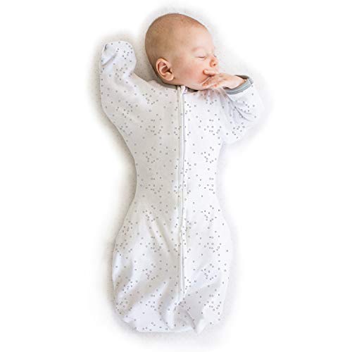 Неверојатна бебе преодна вреќа со ракави со раце на половина должина на ракави и манжетни манжетни, конфети, стерлинг, средно, 3-6 месеци, 14-21 фунти