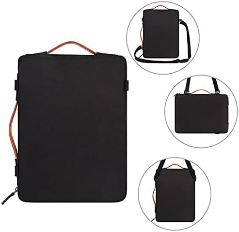 Домизо 17 инчен лаптоп ракав торба за рамо за рамо, отпорен на вода, заштитен случај за 17,3 MSI GS73VR Стелт Про/ ИдеаПад 300 320 321/ HP Envy 17/ LG Gram 17/ ROG Strix GL702VS, црна