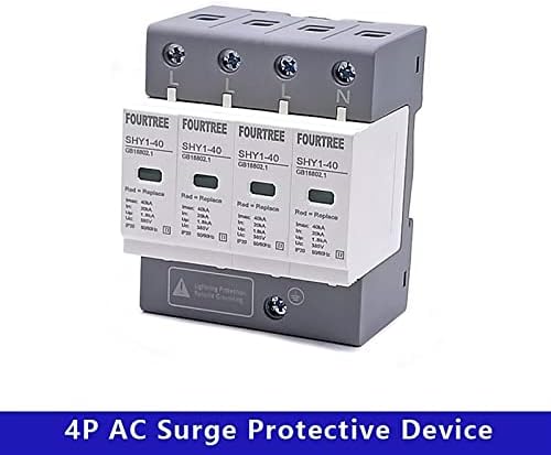 1PCS SPD AC 3P+N Surge Заштитен уред 20 ~ 40ka 30ka ~ 60Ka 385V 420V куќа за заштита на гром