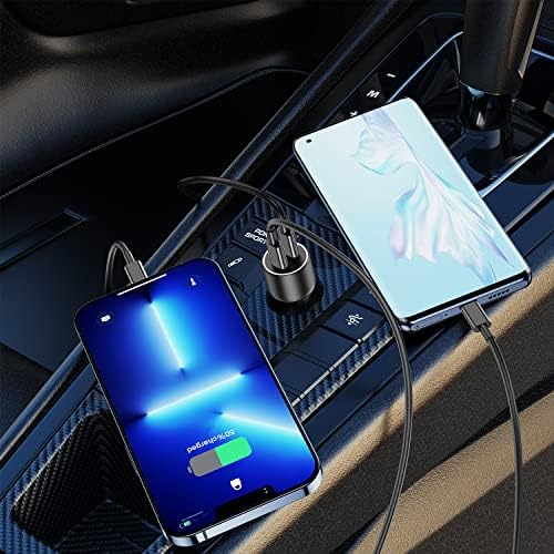 For Samsung Galaxy S22 S21 Car Charger Fast Charging Port,45w Super PD Fast Charger Type c for Samsung Galaxy S22 Ultra/Plus/S21 Fe, Note 20/10,Android,Google Pixel 6 Pro/6, iPad+2X Type C to C Кабли