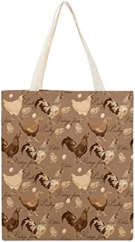 Петелки и кокошки платно торбички печатени намирници торбички за чанти за чанти за жени за жени
