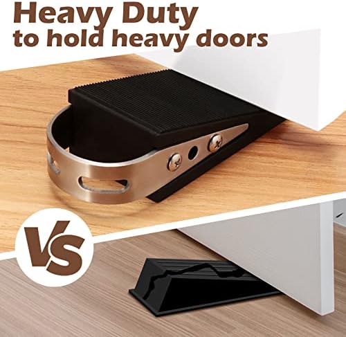 Winonly Rubber Door Stoppers За дното на вратата: 2 пакувања со тешка врата стоп со држач за држење на вратата отворена, стабилна