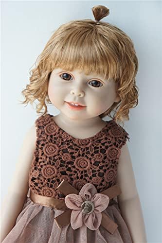 Перики за кукли JD375 11-12Inch 28-30cm Updo Synthetic Mohair Doll Wigs Poreain Viynl Долкови додатоци за кукли