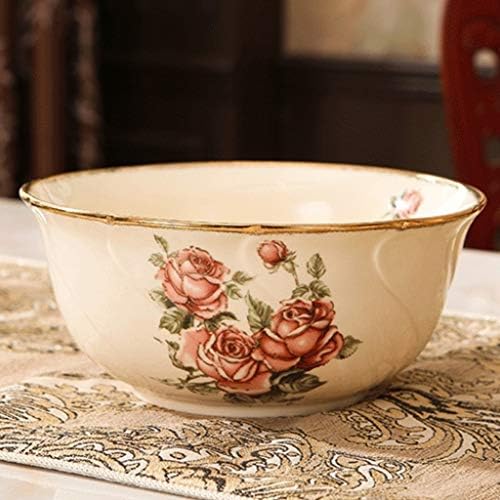 Trexd Bowl Set со златен дизајн на границата, комбинација на домаќинства во европски стил Керамички ориз сад