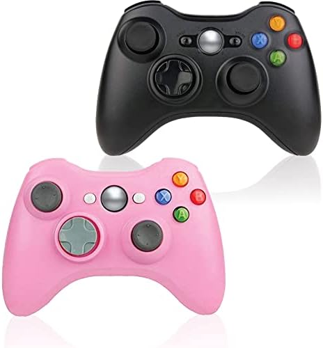 Замена на пакетот BEK Controller 2 за контролорот Xbox 360, безжичен далечински управувач со палецот, двојни вибрации, репродукција во живо, компатибилен со Microsoft Xbox 360 Slim PC Window