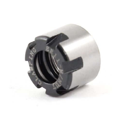 UXCELL A13112800UX0652 CNC COLLET CHACK DEPARTS 12 mm Thread Diam Clicking Nuts ER11, 0,6 ширина, должина од 0,5, 0,5 метал, гума