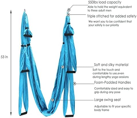 Seijy Aerial Yoga Swing Силен анти-гравитационен јога хамак/прашка/инверзија алатка таванот виси + ленти за продолжување