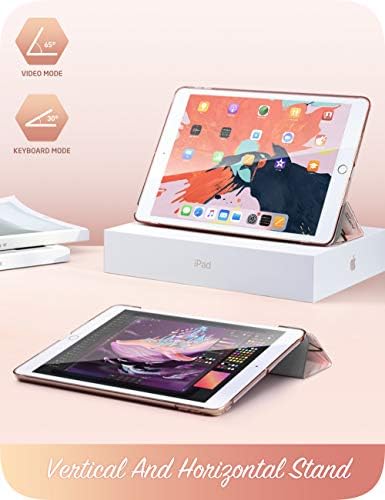 I-Blason Cosmo Lite Case за iPad 9-ти/8-та/7-та генерација, iPad 10.2, тенок трифалт Стенд Смарт Стран Проucирен случај на тврд