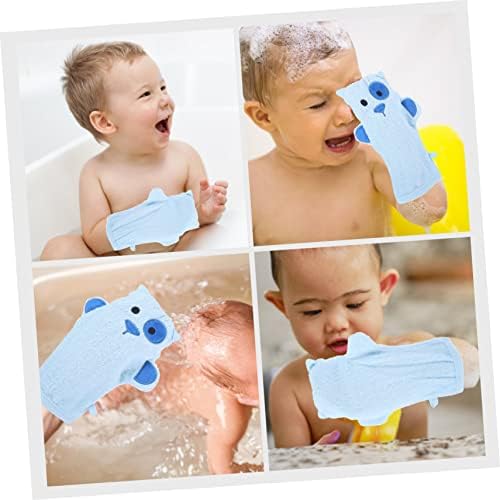 Плафпа бања нараквици за тело, чистење на телото, чистење сунѓерски белезници деца за капење нараквици цртан филм животински памук крпа бебе