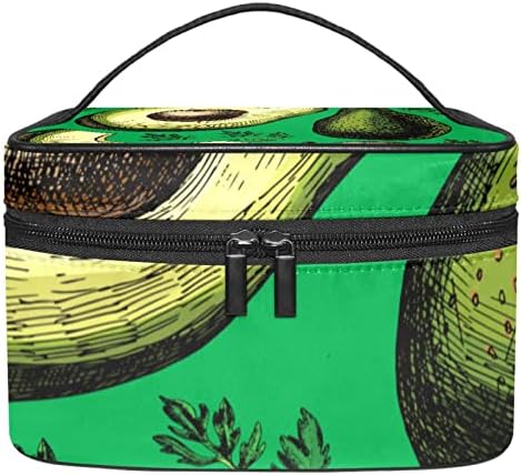 Тбуобт Козметички Кеси За Жени, Торба За Шминка Организатор На Додатоци За Тоалетна Торба, зелено овошје од авокадо
