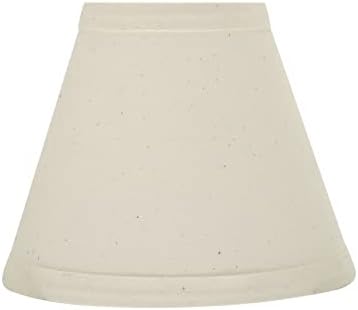 Aspen Creative 32118-6a Мала хардбек империја форма на лустер за клип-ламба сенка, преоден дизајн во исклучен бел памук, 6 дното ширина