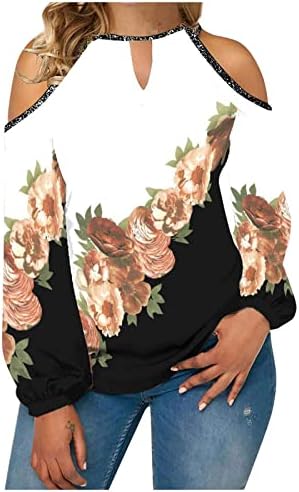 Женски секојдневен обичен џемпер врвови плус големина v блузи на вратот класичен тенок фит пулвер печати кошули за џемпери