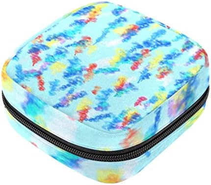Сина боја блок санитарна торба за складирање на салфетка, преносен период, торбички торбички торбички за период менструална чаша торба