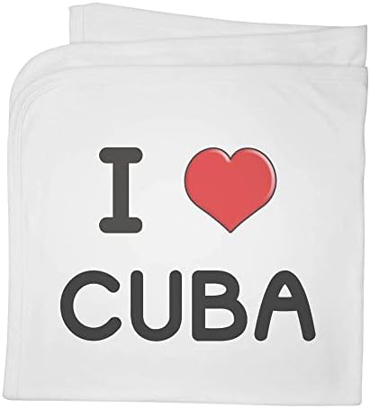 Азиеда „Јас ја сакам Куба“ памучно бебе ќебе / шал