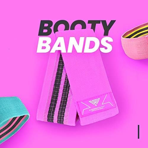 Booty Band - Поставени ленти за отпорност, не -лизгачки ткаенини отпорни на фитнес вежби за вежби за жени за задник и нозе | Мажи домашна