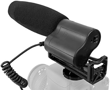 Микрофон со висока чувствителност со ветерница и мртва мачка за ветер за JVC Gy-HM200